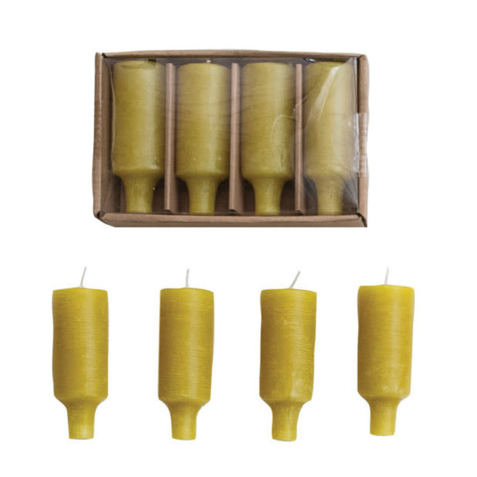 m. lynne designs colorful bottle taper candles