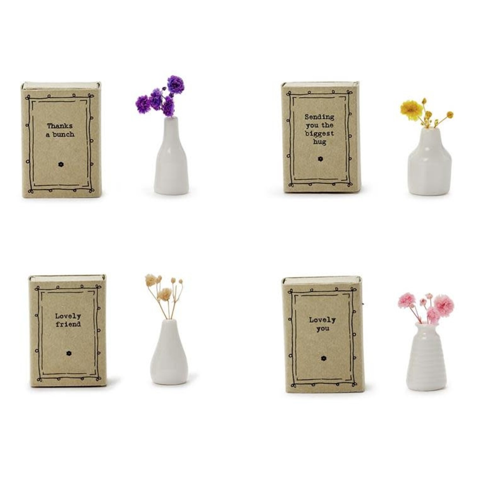 m. lynne designs ceramic trinket vase with flowers