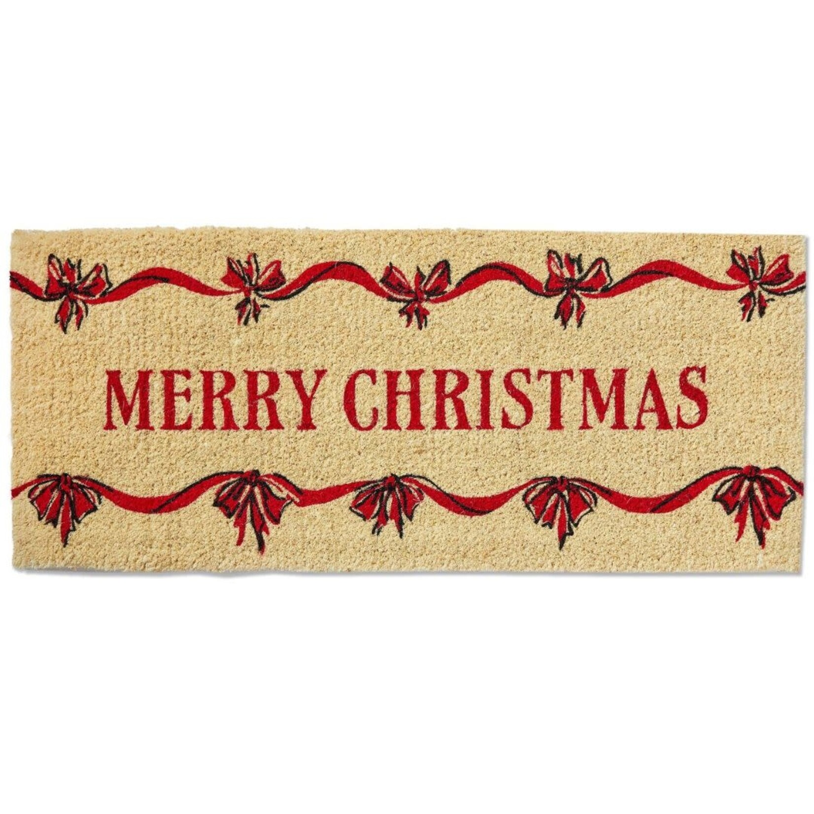 m. lynne designs merry christmas bows door mat
