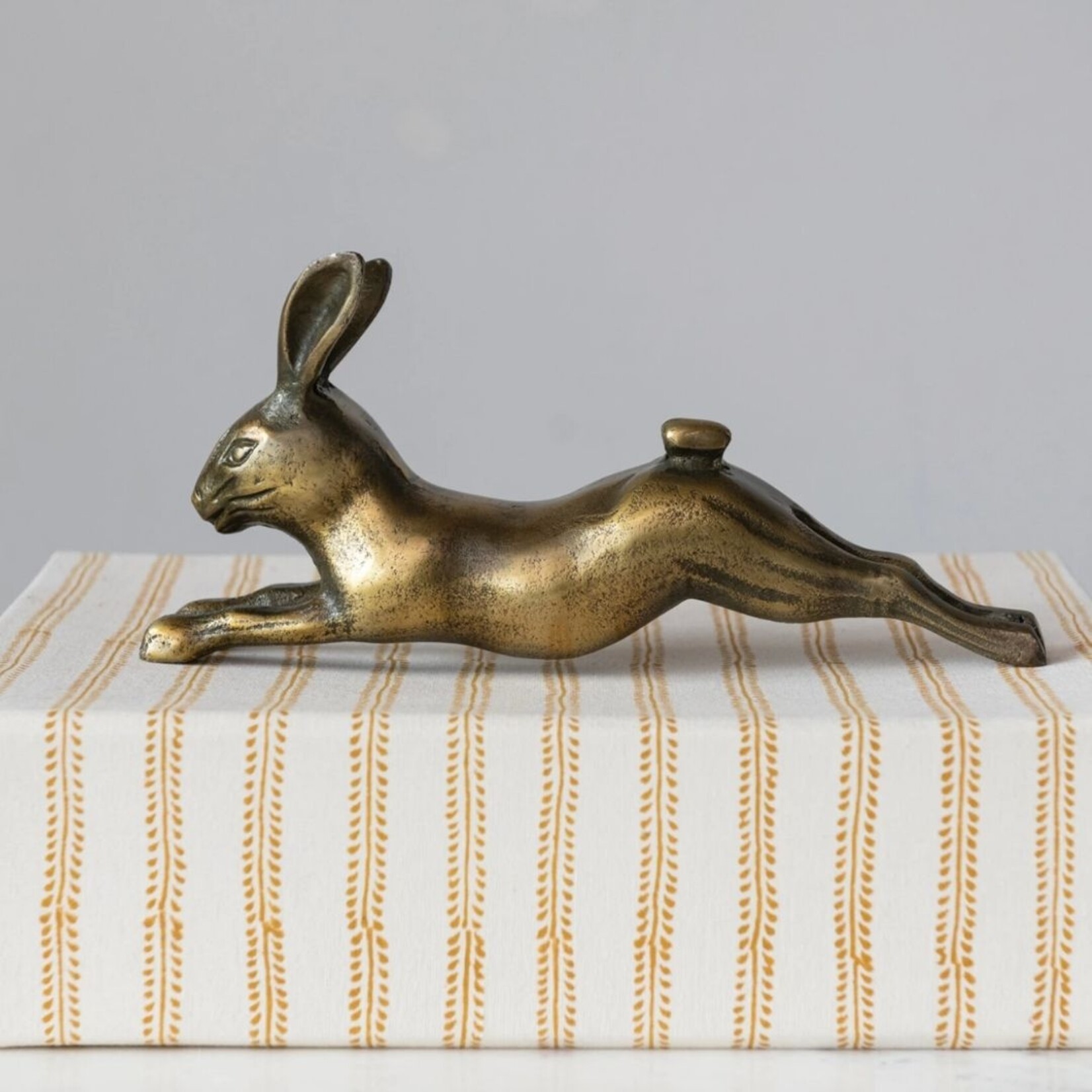 m. lynne designs antique brass rabbit