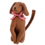 m. lynne designs brown dog ornament
