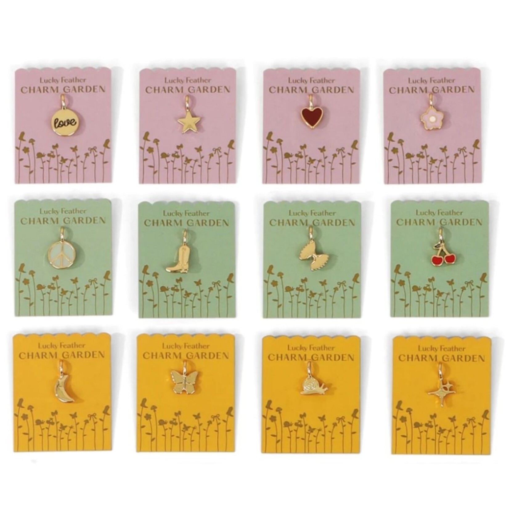 lucky feather charm garden charms