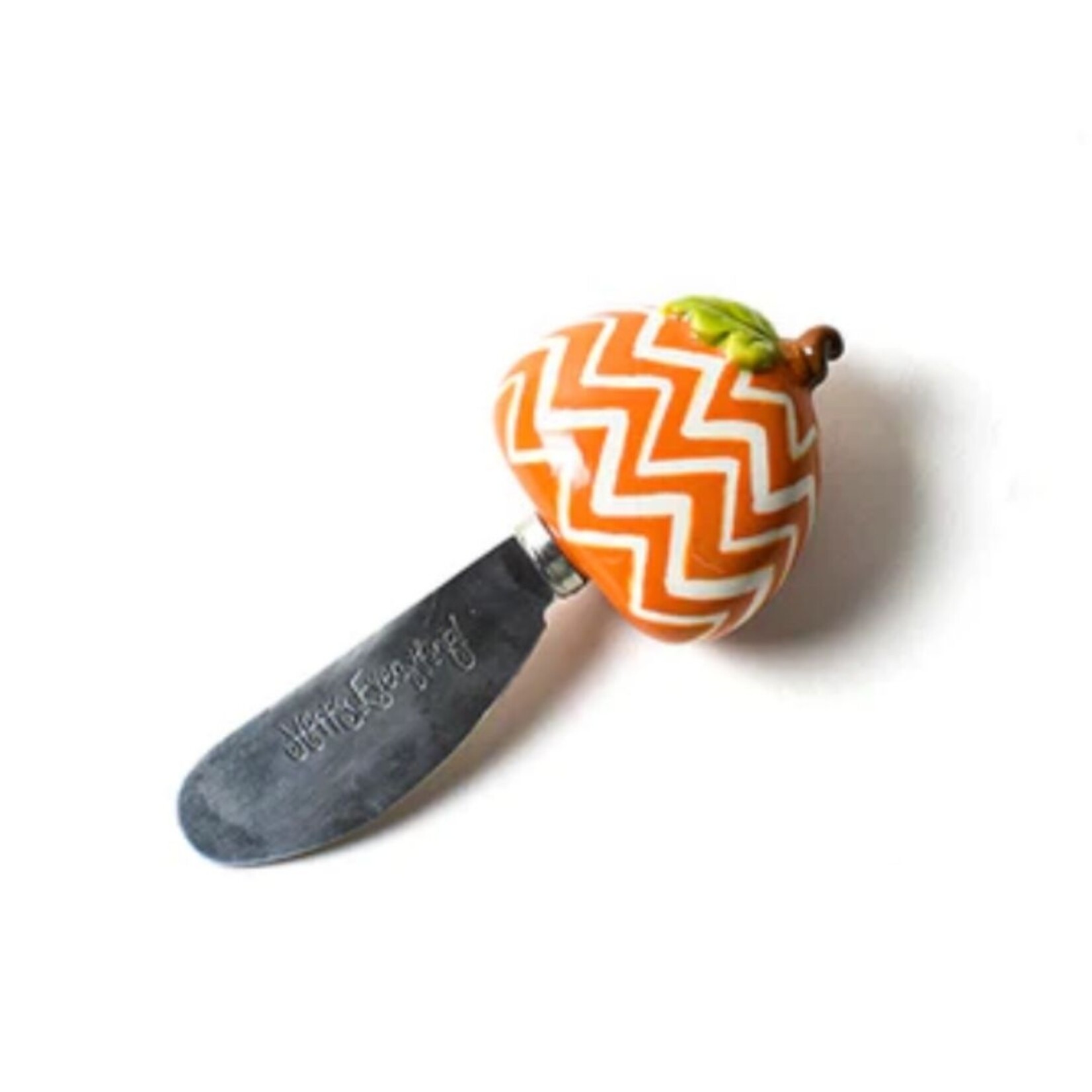 happy everything chevron pumpkin embellishment spreader