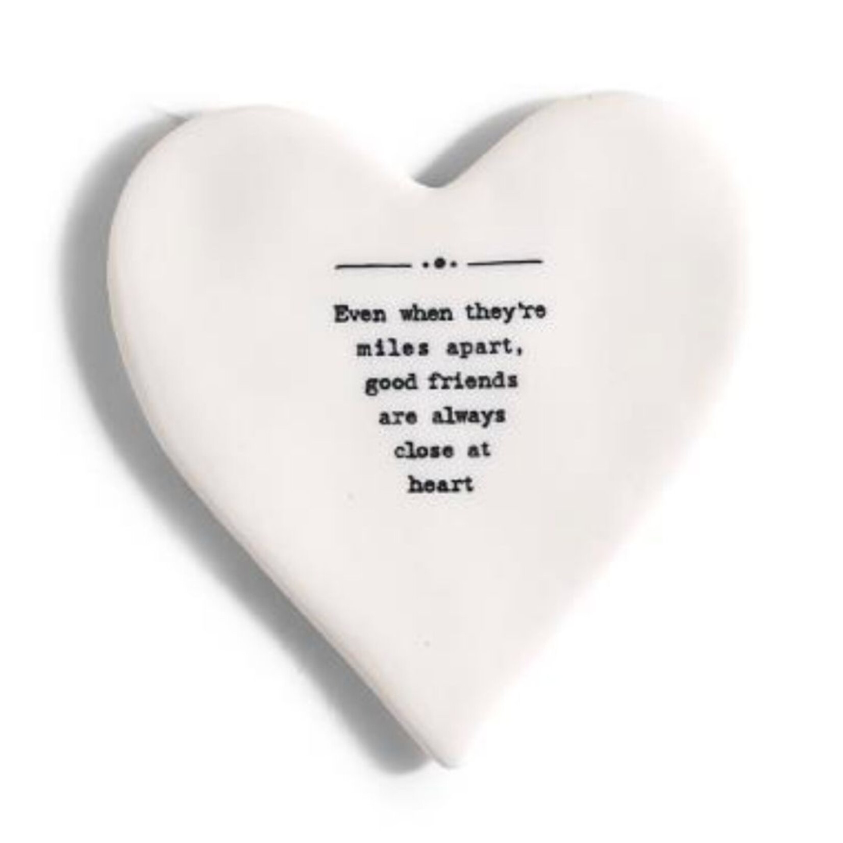 m. lynne designs miles apart heart coaster