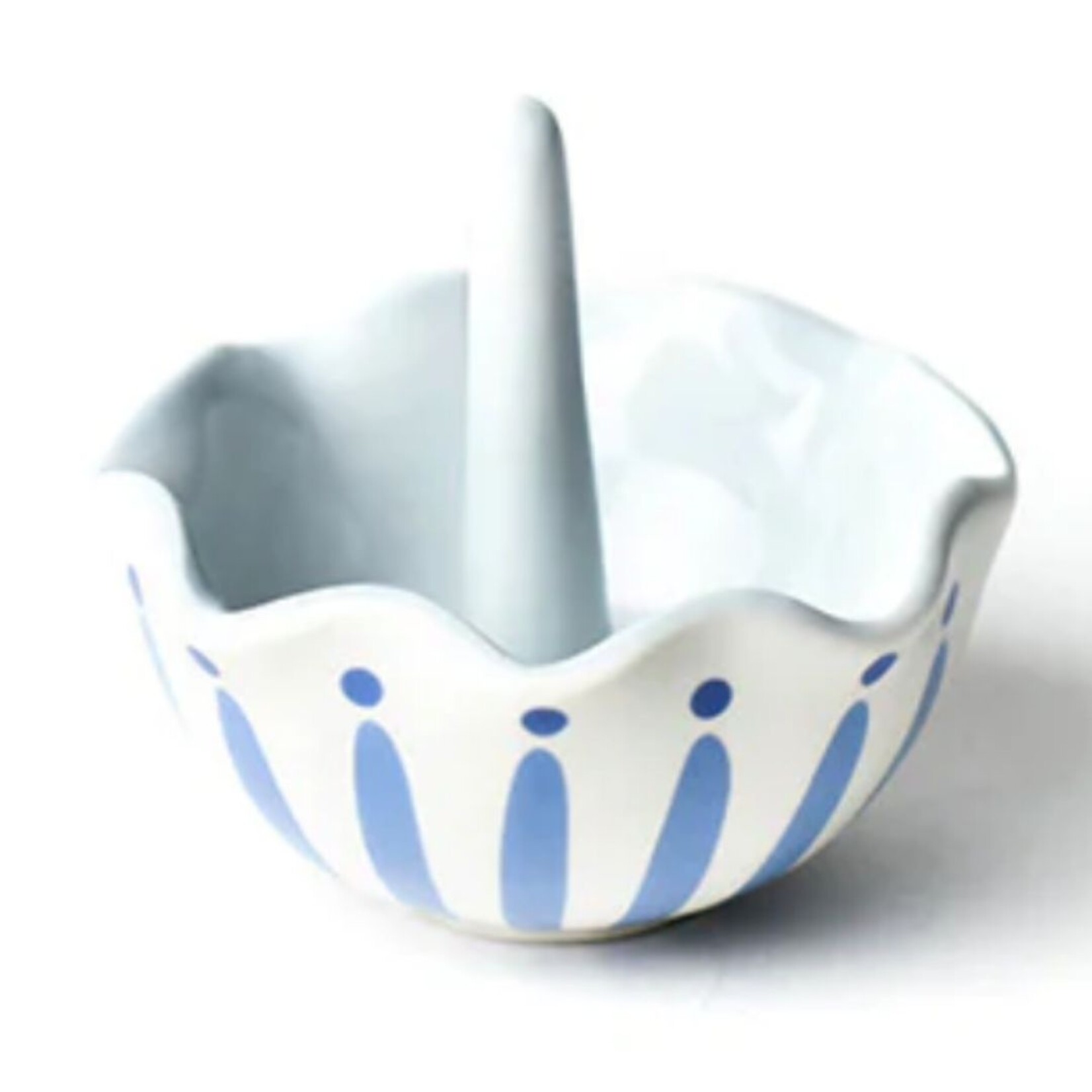 coton colors iris blue burst ruffle ring dish