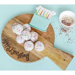 happy everything mini wooden serving board