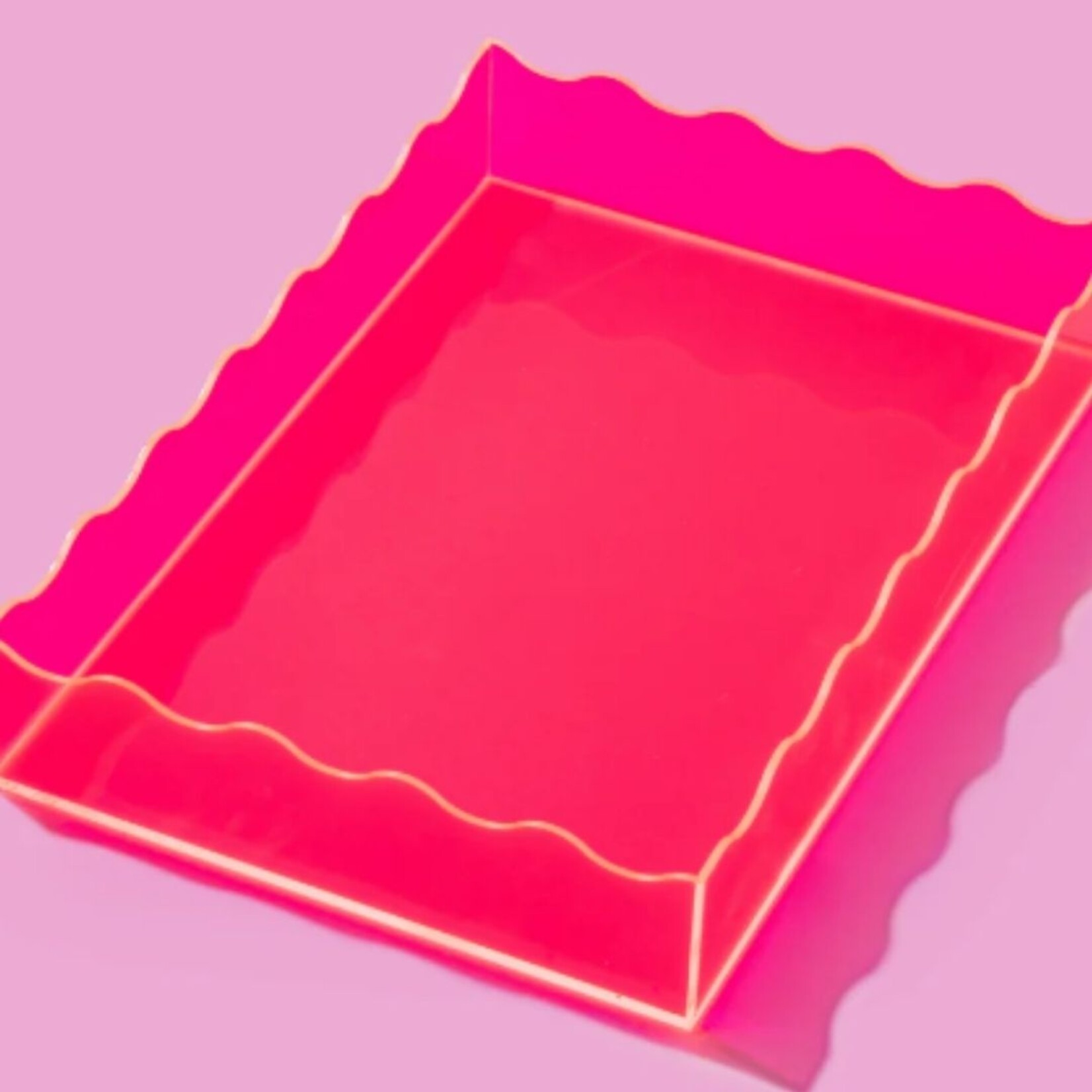 taylor elliott designs pink rectangle medium acrylic tray