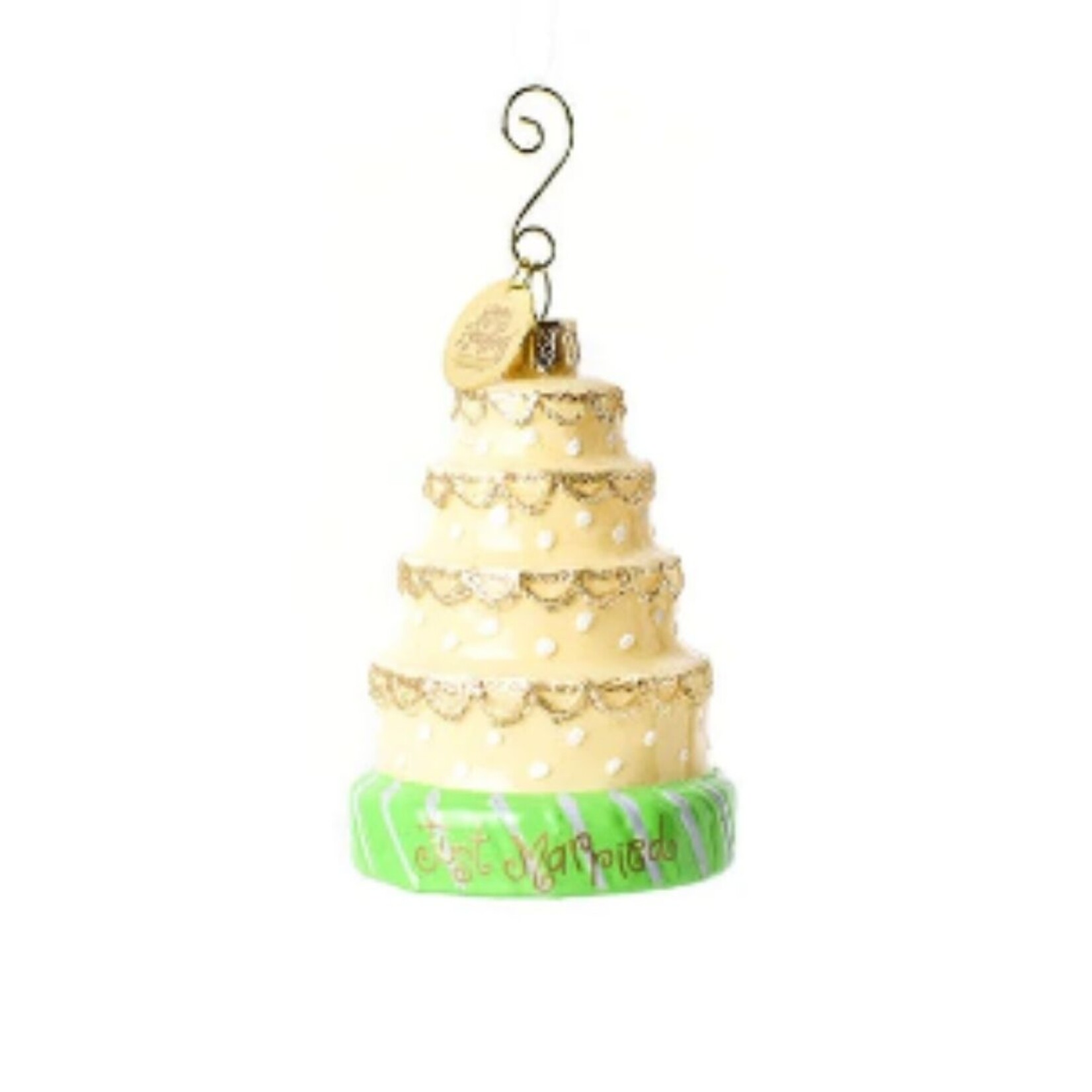 happy everything shaped wedding cake ornament