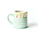 happy everything sparkle cake shaped mug