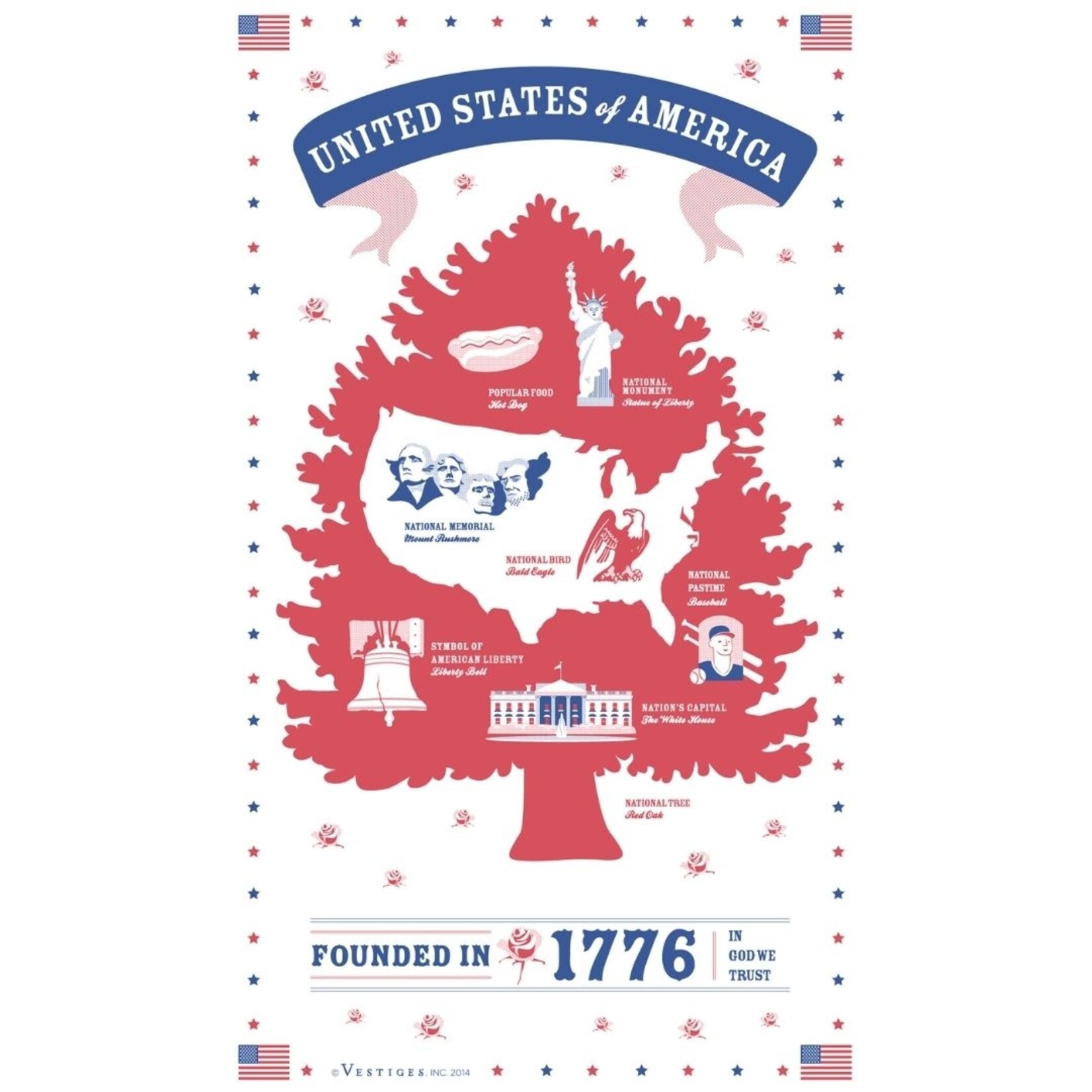m. lynne designs usa tea towel