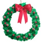 m. lynne designs pink holly felt wreath