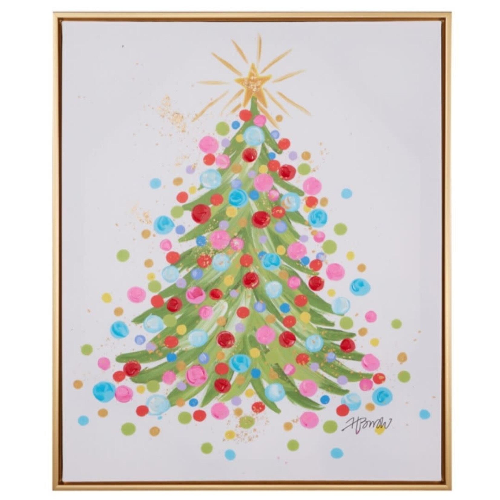 m. lynne designs confetti tree framed art canvas