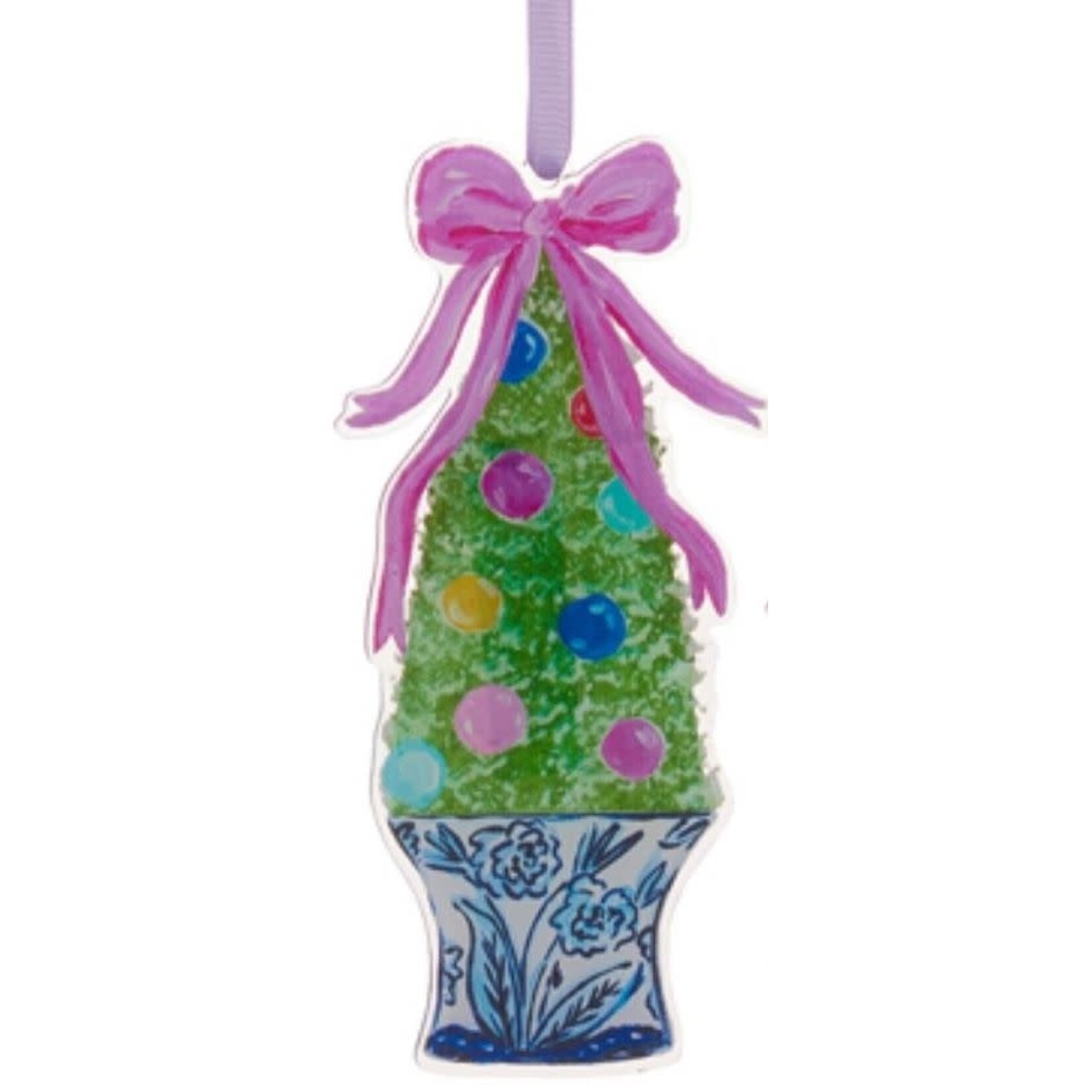 m. lynne designs acrylic chinoiserie topiary ornament