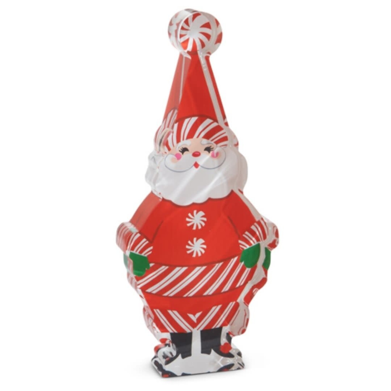 m. lynne designs peppermint santa acrylic block