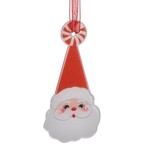 m. lynne designs peppermint santa ornament