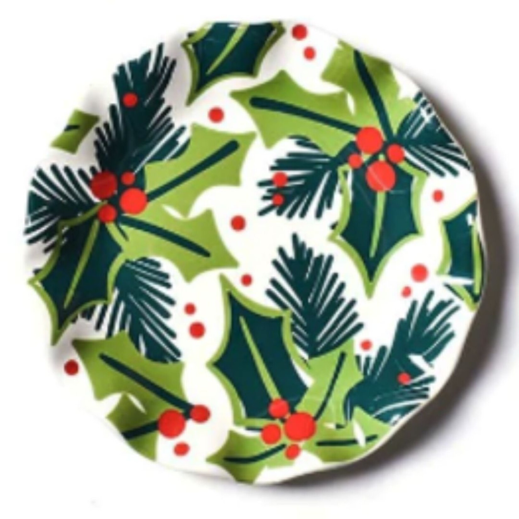 coton colors balsam and berry holly ruffle plate