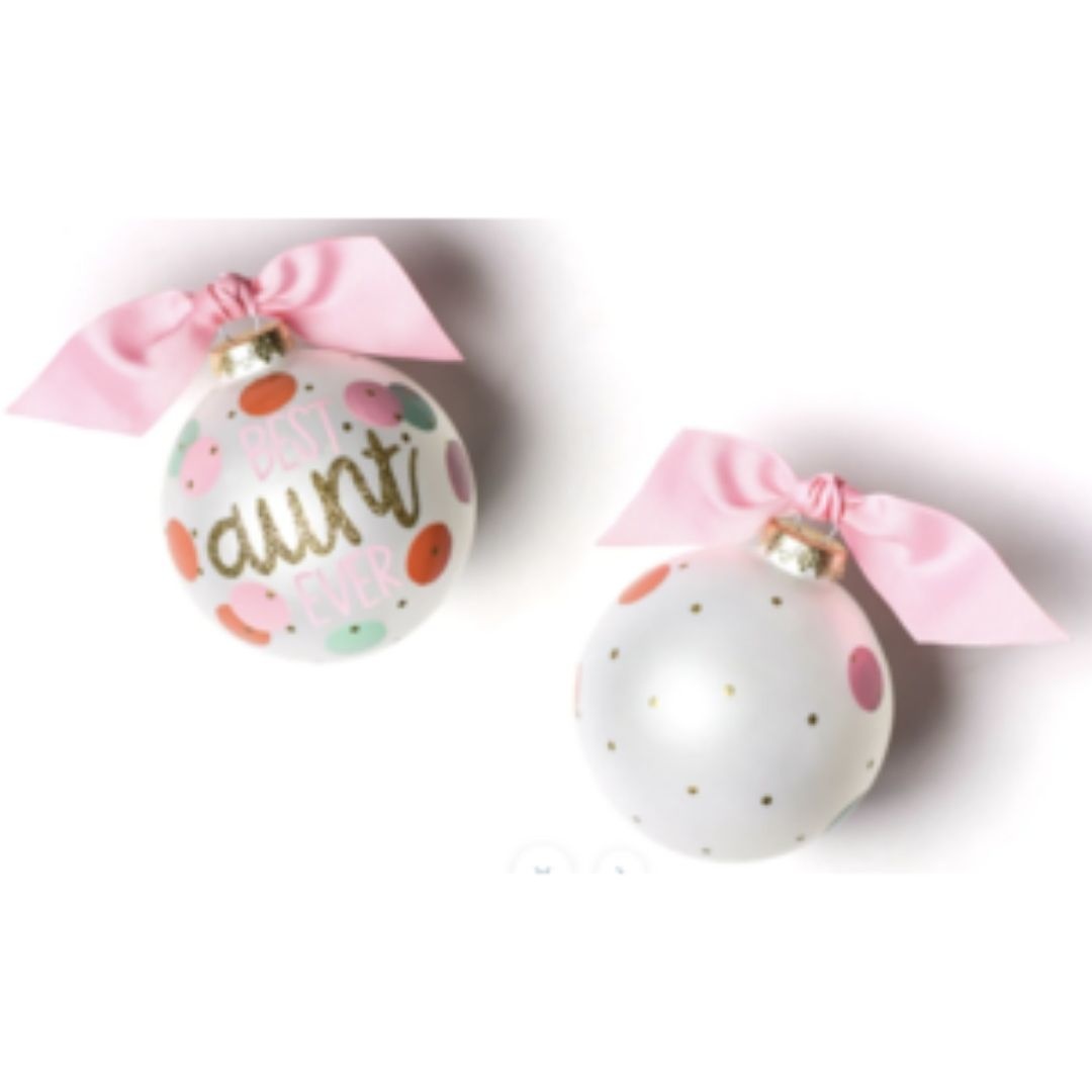 best aunt ever glass ornament coton colors - mlynnedesigns