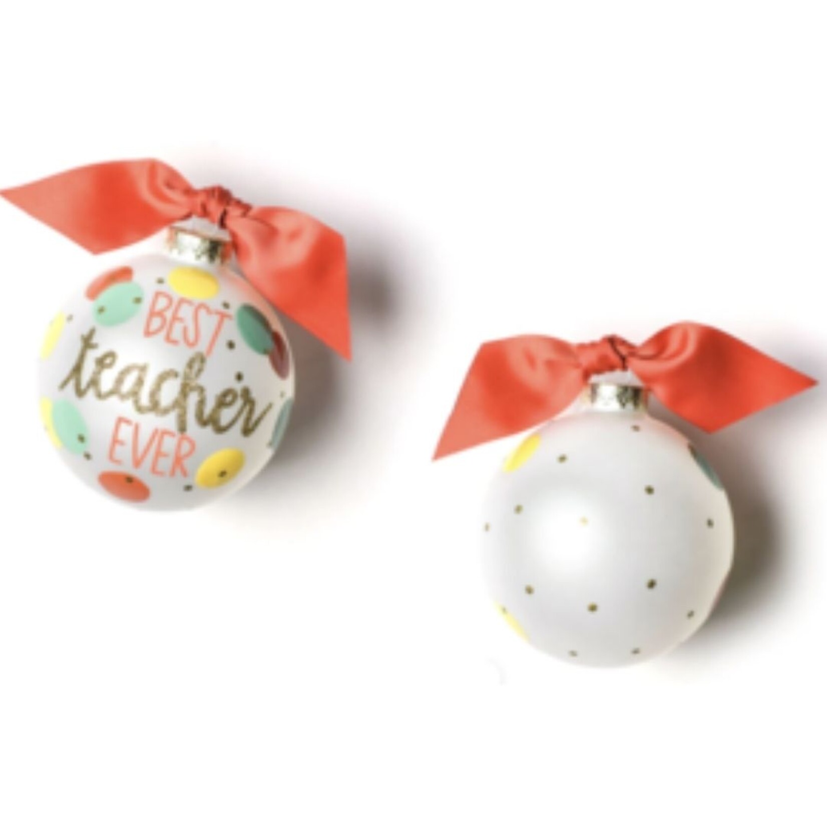 coton colors best teacher ever glass ornament