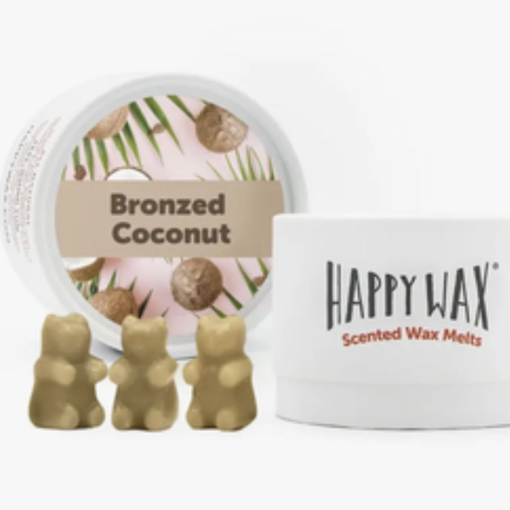 happy wax bronzed coconut tin melts