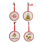 m. lynne designs ceramic christmas greeting ornament