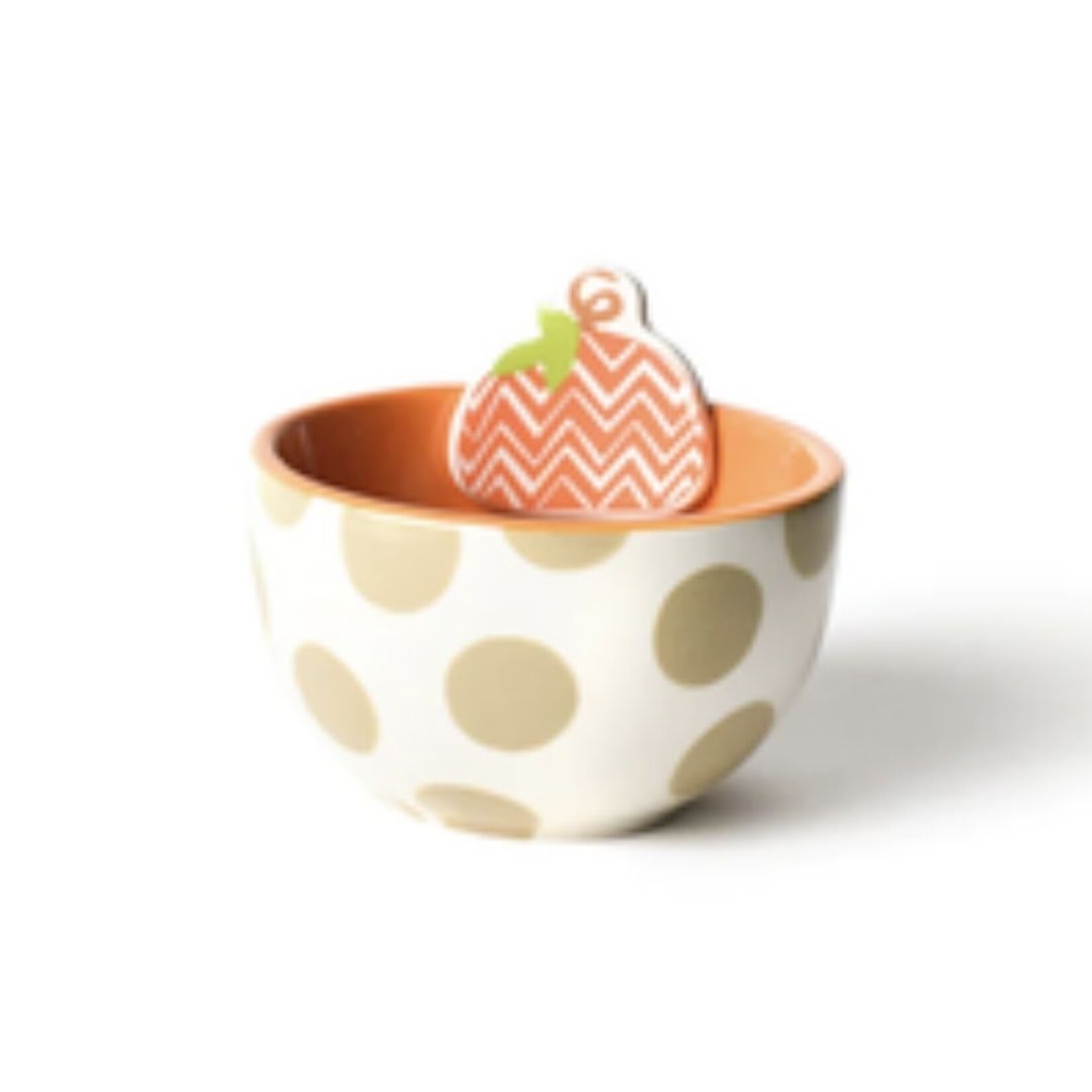 happy everything chevron pumpkin embellishment bowl