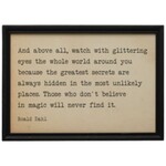 m. lynne designs roald dahl framed quote
