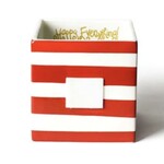 happy everything red stripe medium nesting cube