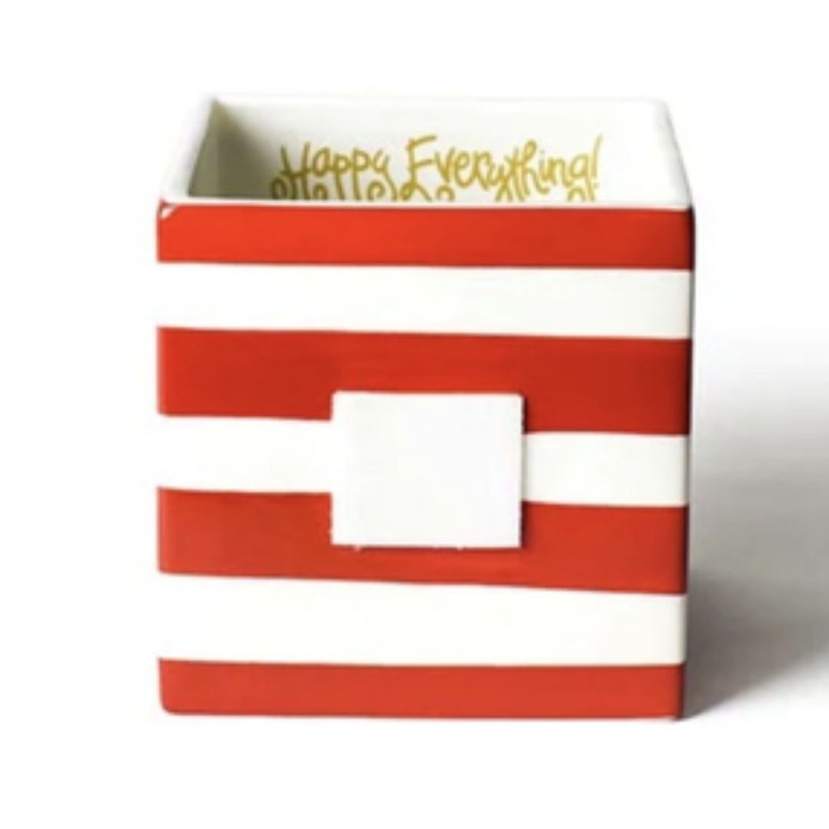 happy everything red stripe medium nesting cube