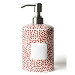 happy everything red small dot soap pump