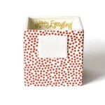 happy everything red small dot small nesting cube