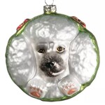 m. lynne designs poodle glass ornament