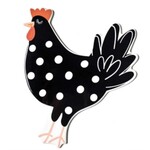 happy everything polka dot chicken big attachment