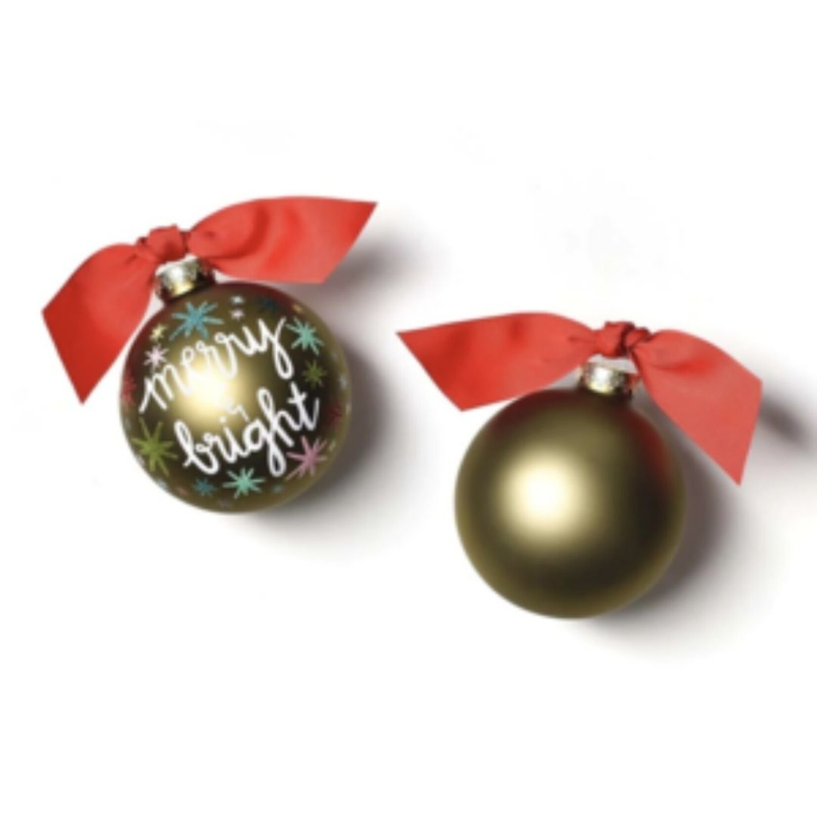 coton colors merry & bright stars glass ornament