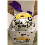 coton colors lsu bound glass ornament