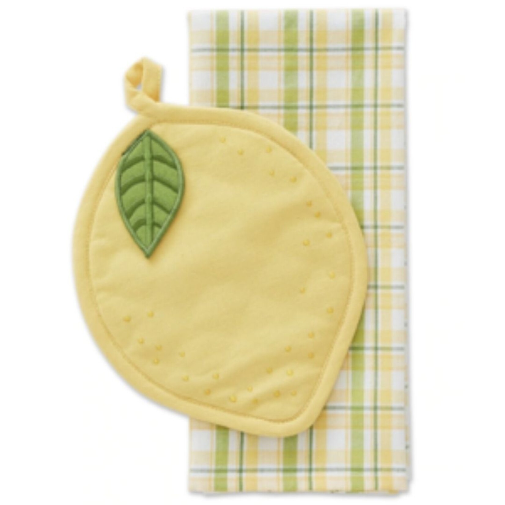 m. lynne designs lemon pot holder set