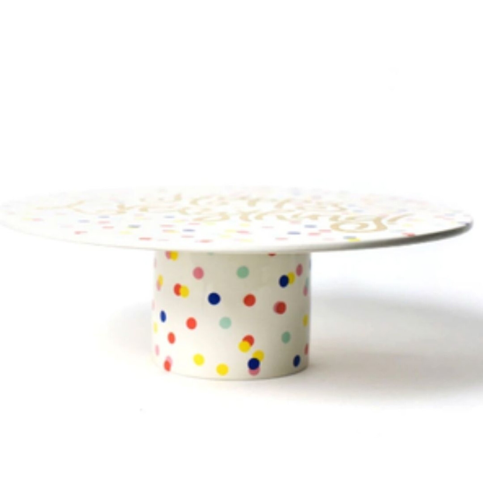 happy everything happy dot cake stand