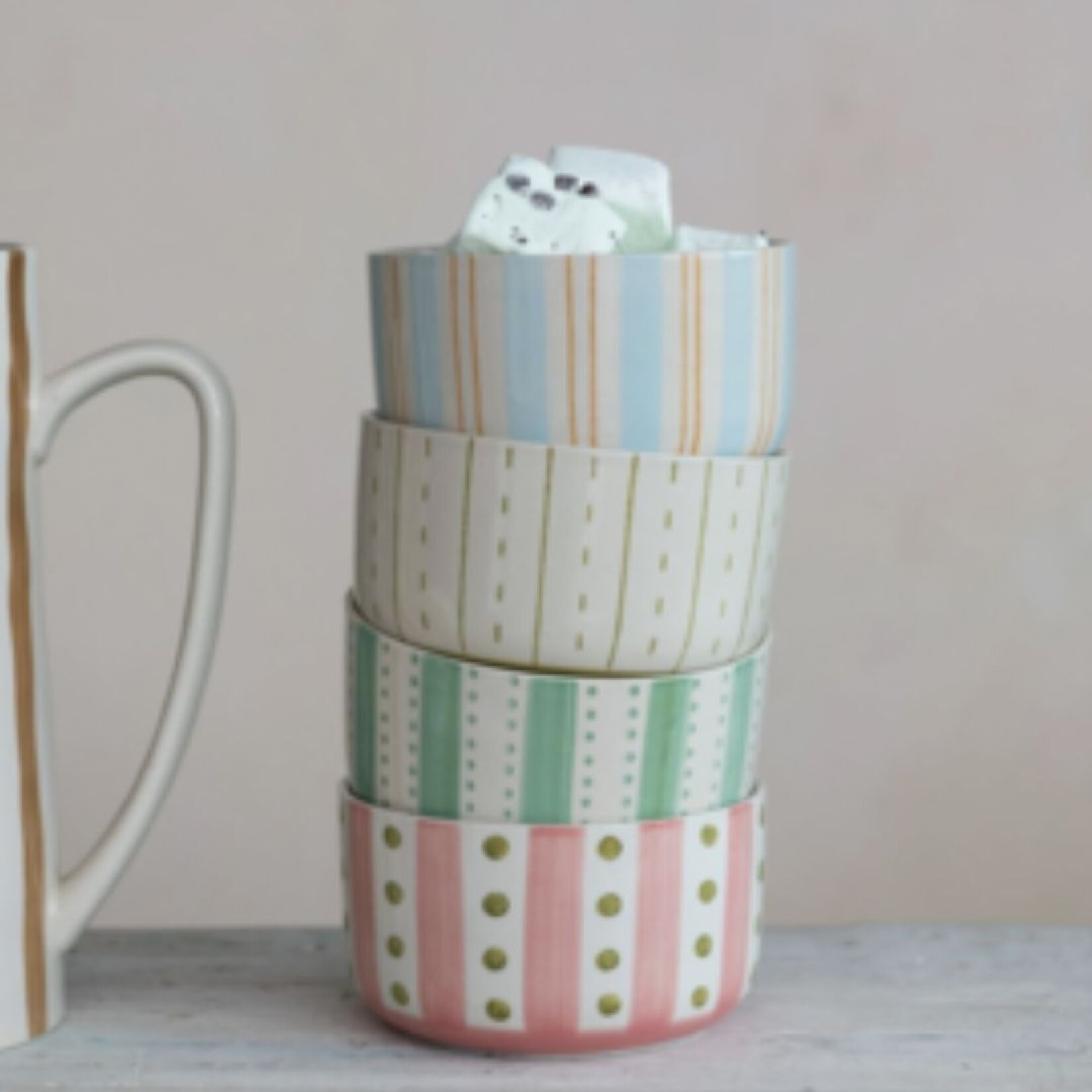 m. lynne designs hand-painted colorful bowl