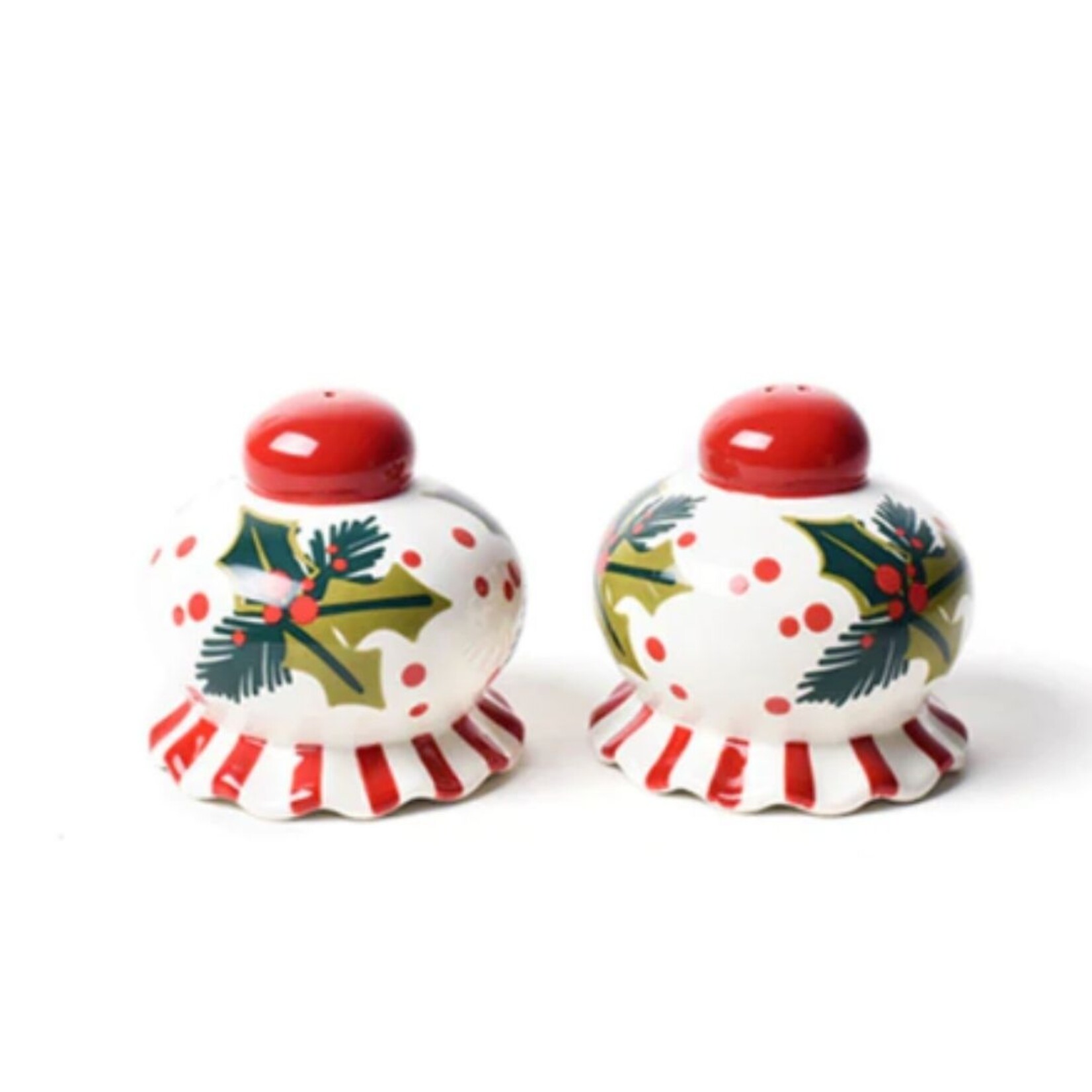 coton colors balsam holly ruffle salt and pepper set