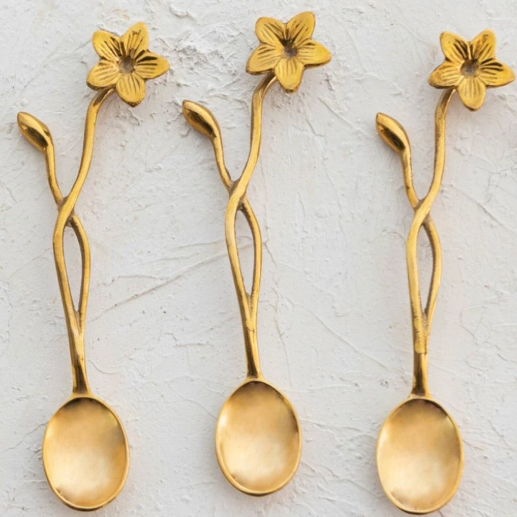m. lynne designs brass flower spoon