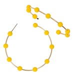 m. lynne designs bright yellow bead gold hoop earring