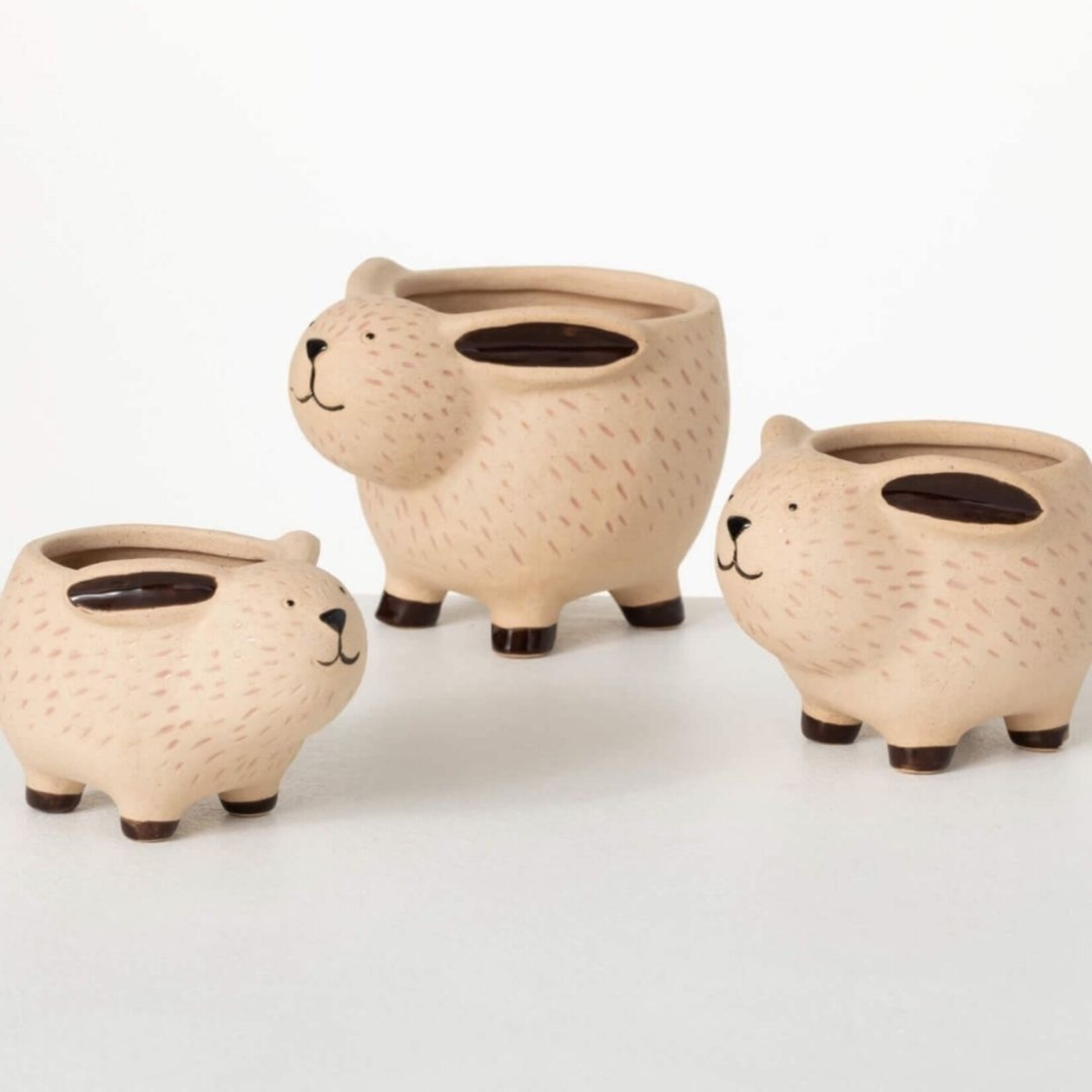 m. lynne designs bunny planter