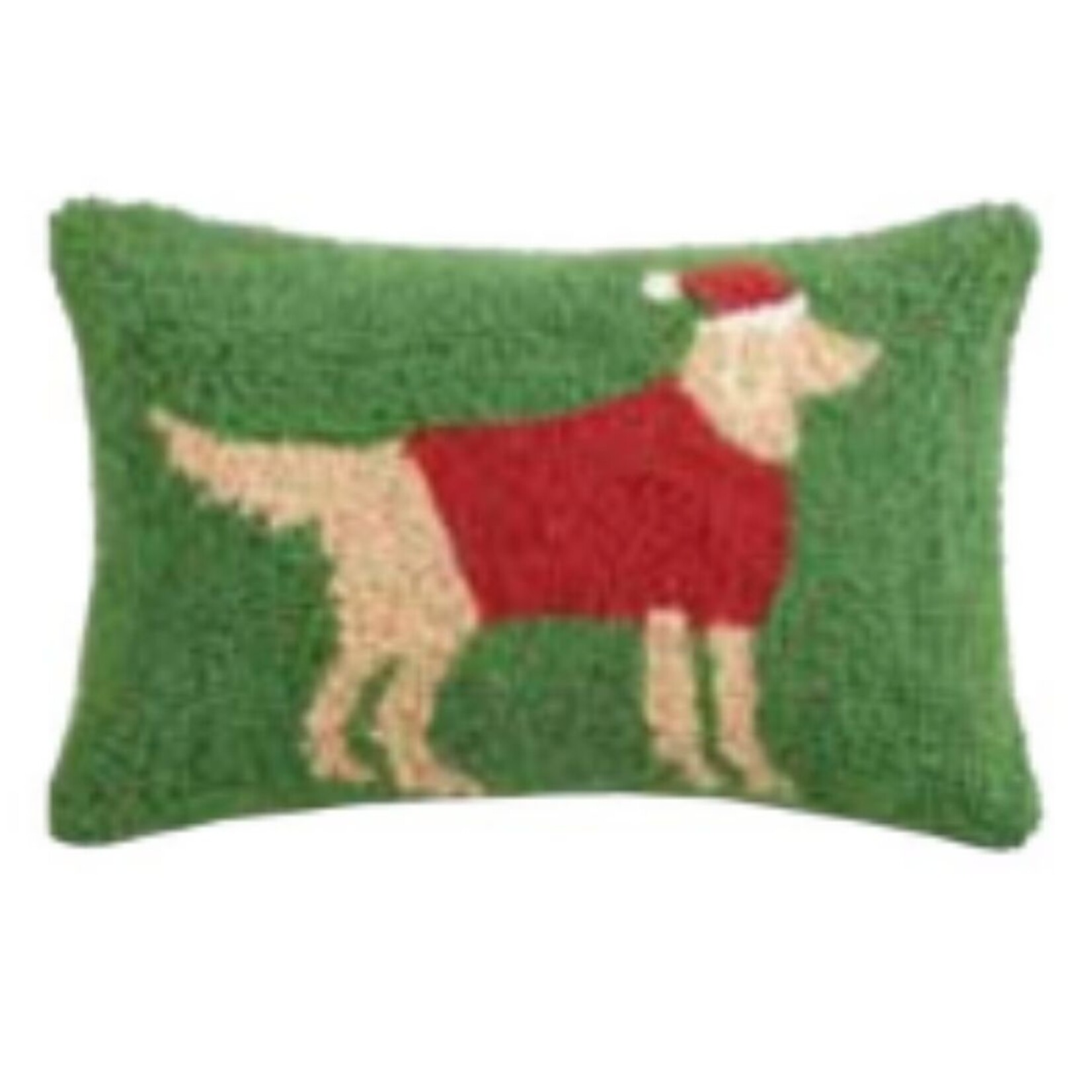 m. lynne designs christmas golden retriever hook pillow