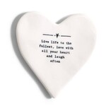 m. lynne designs coaster, heart coaster, life to the fullest