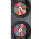 natural life colorful rainbow with daisy car coaster