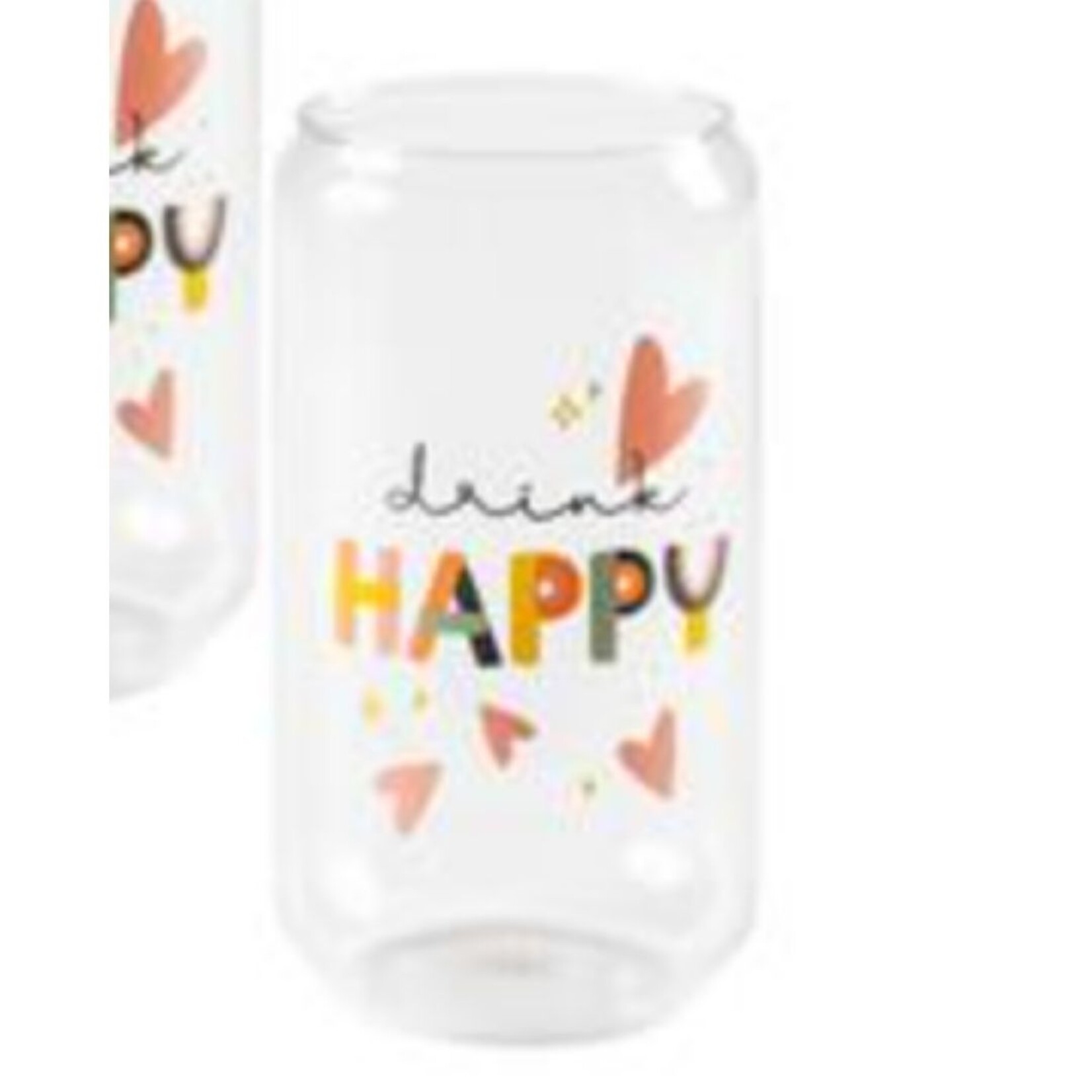 m. lynne designs drink happy beer can glass