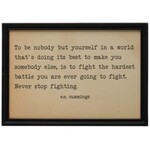 m. lynne designs ee cummings framed quote