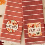 m. lynne designs gather family embellishment tea towel