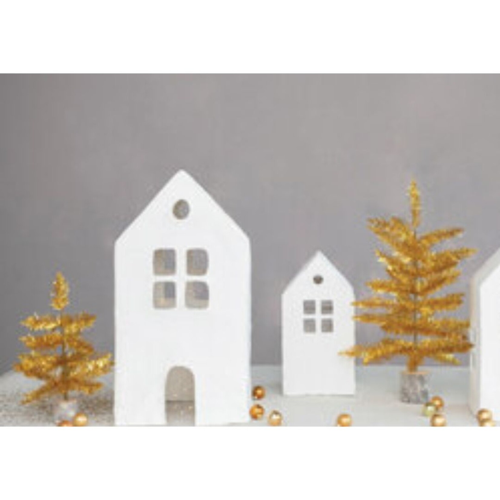 m. lynne designs gold tinsel tall tree