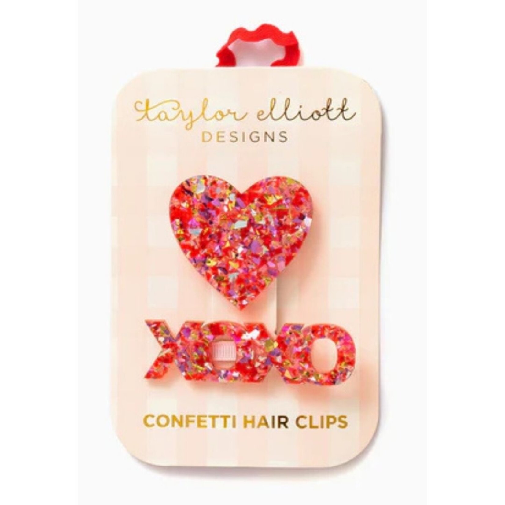 taylor elliott designs heart xoxo hair clip