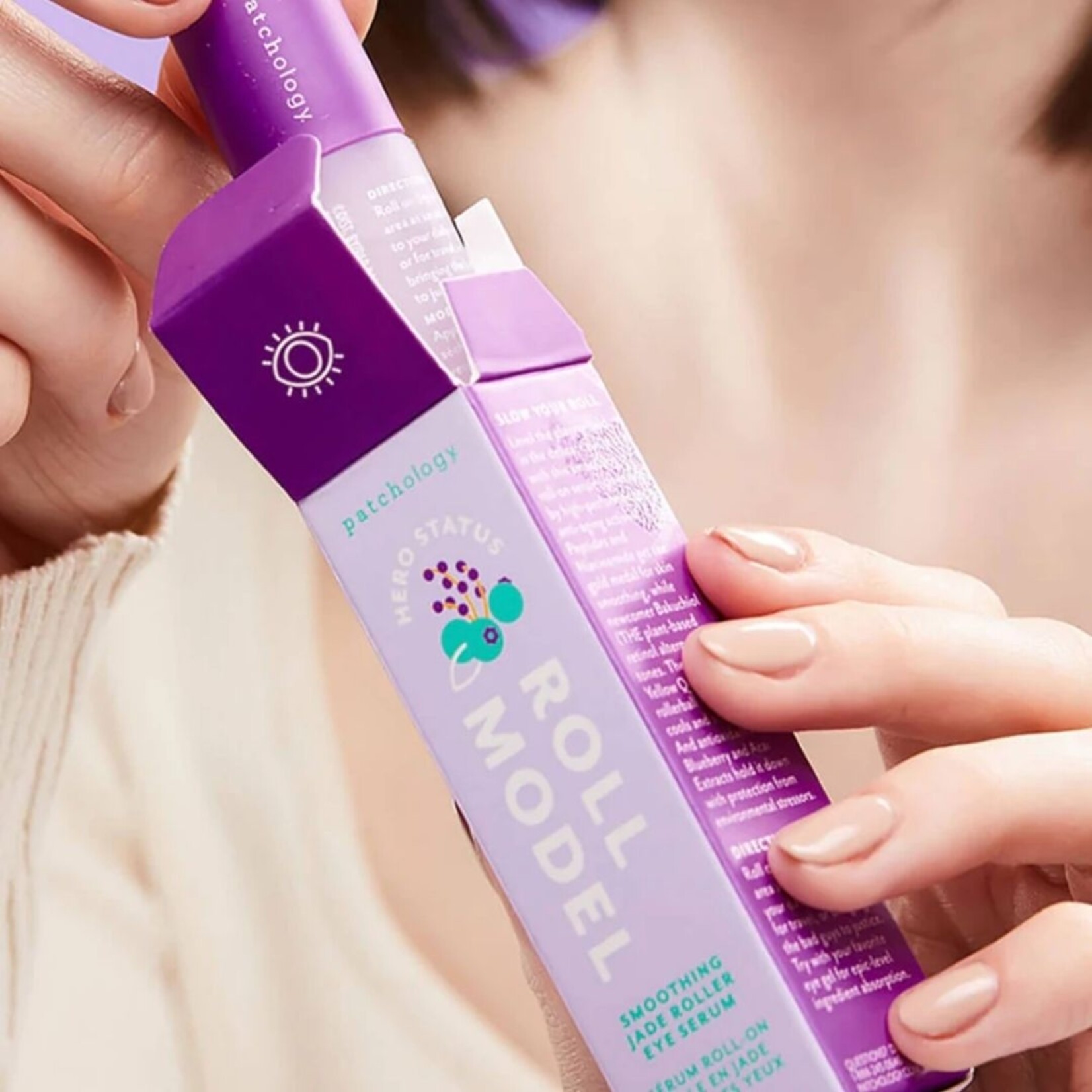 patchology hero status roll model soothing eye serum
